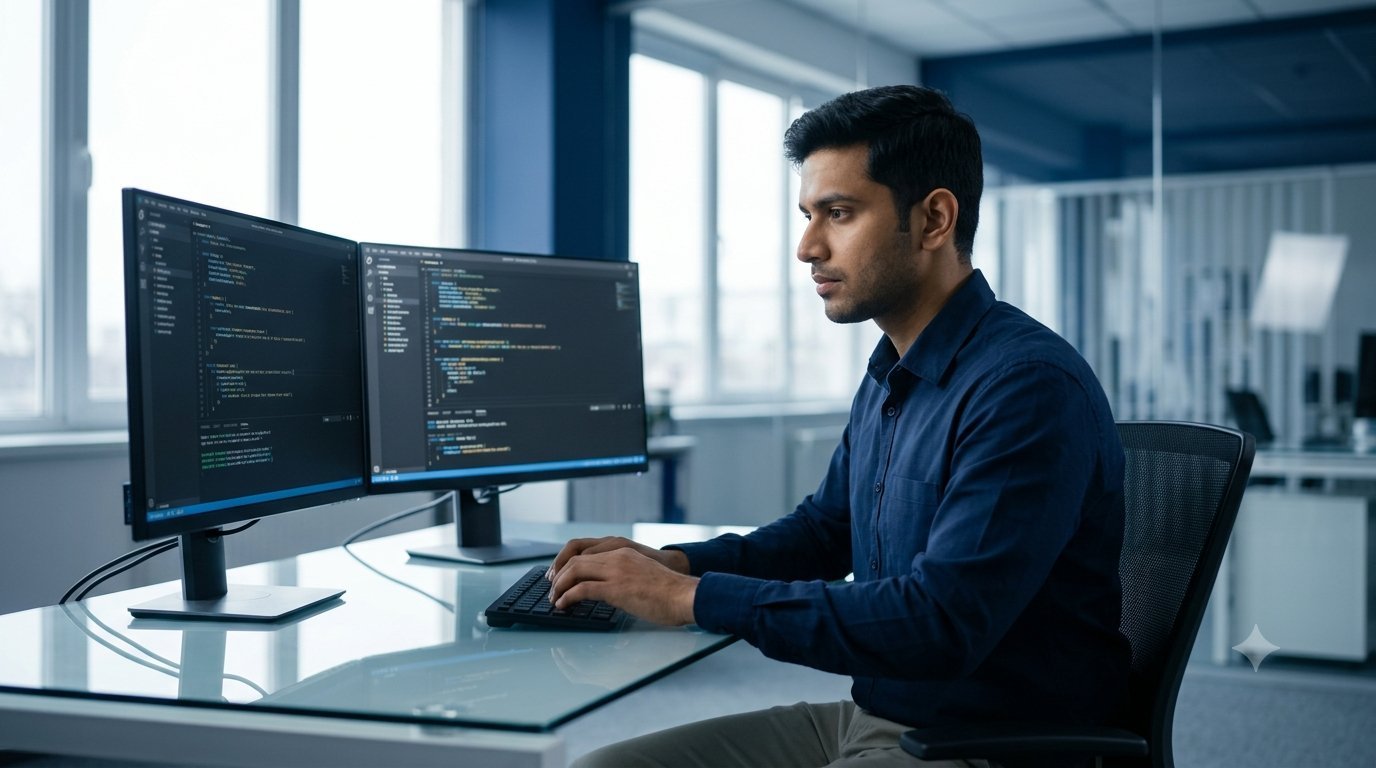 Developers building a modern business website